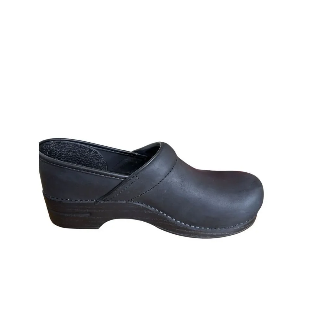 NEW Dansko Men’s Professional Clog in Oiled Black Leather NIB Comfort, Casual